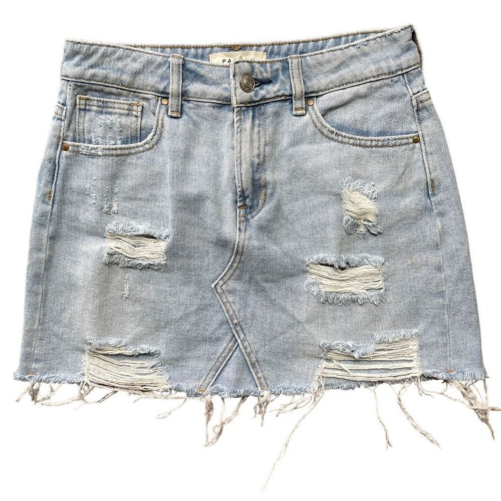 PacSun Raw Hem Denim Skirt Short High Rise Size 25